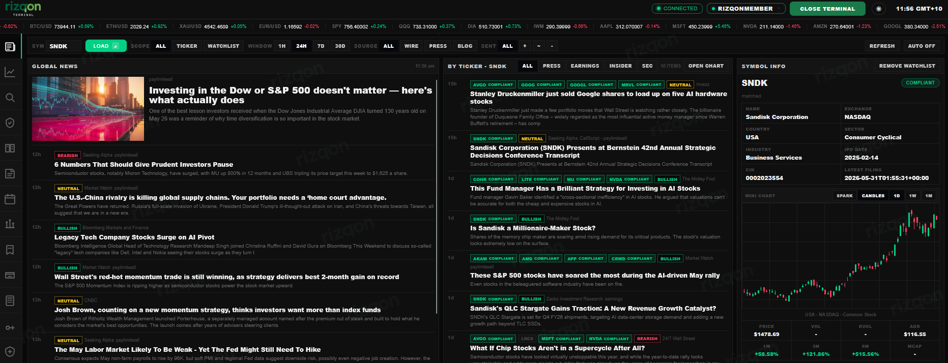 Rizqon News screen preview